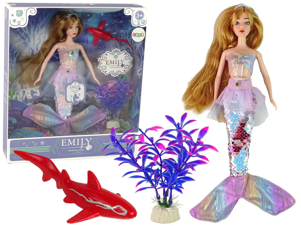 lutka emily - roza sirena s dodacima - slika 2