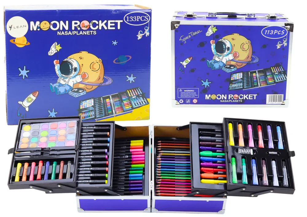 umjetnički set u sklopivom koferu, svemir 133 el - slika 2