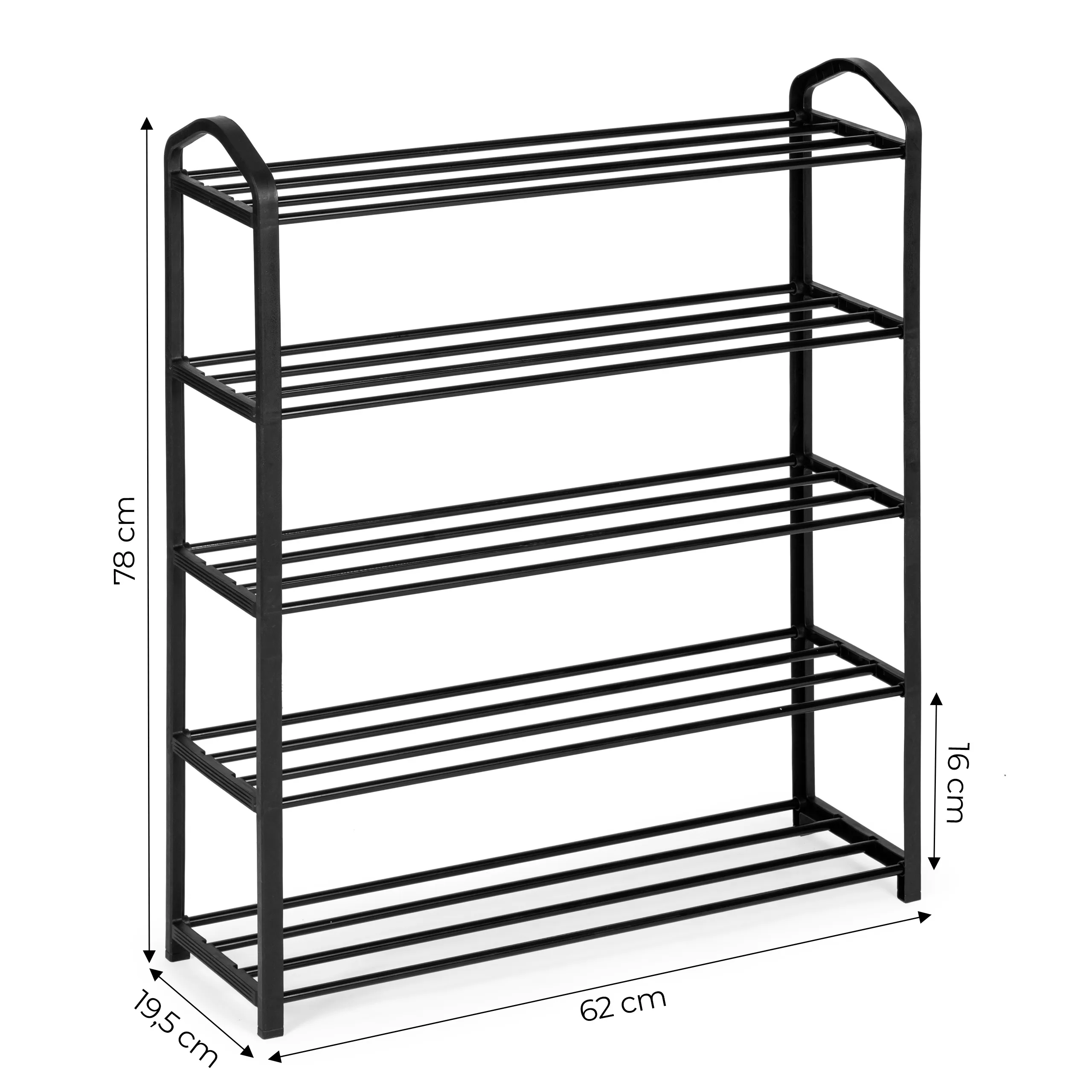 modernhome metalni stalak za cipele, 5 razina - slika 6
