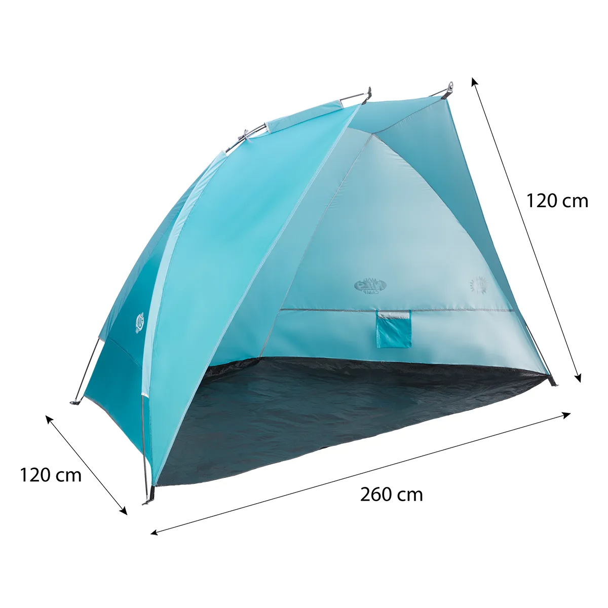 tirkizni šator za plažu 260x120x120 nils camp - slika 5