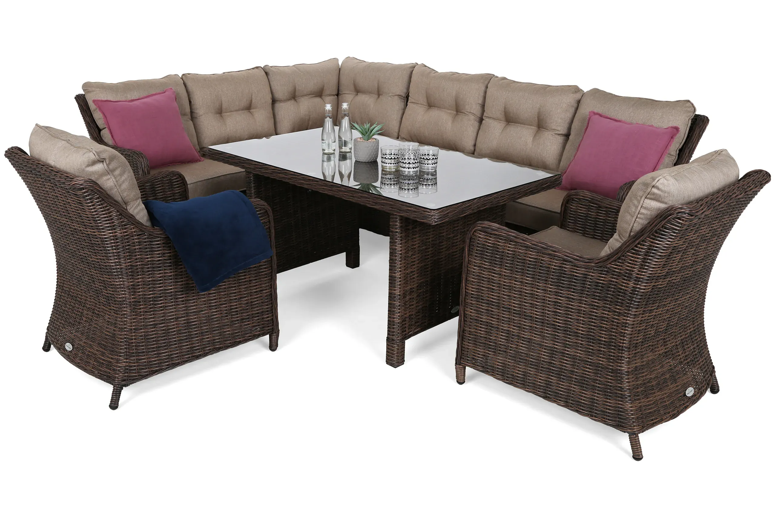 Lijevi kutni set California Brown Mat / Brown Melange - Pribislavec
