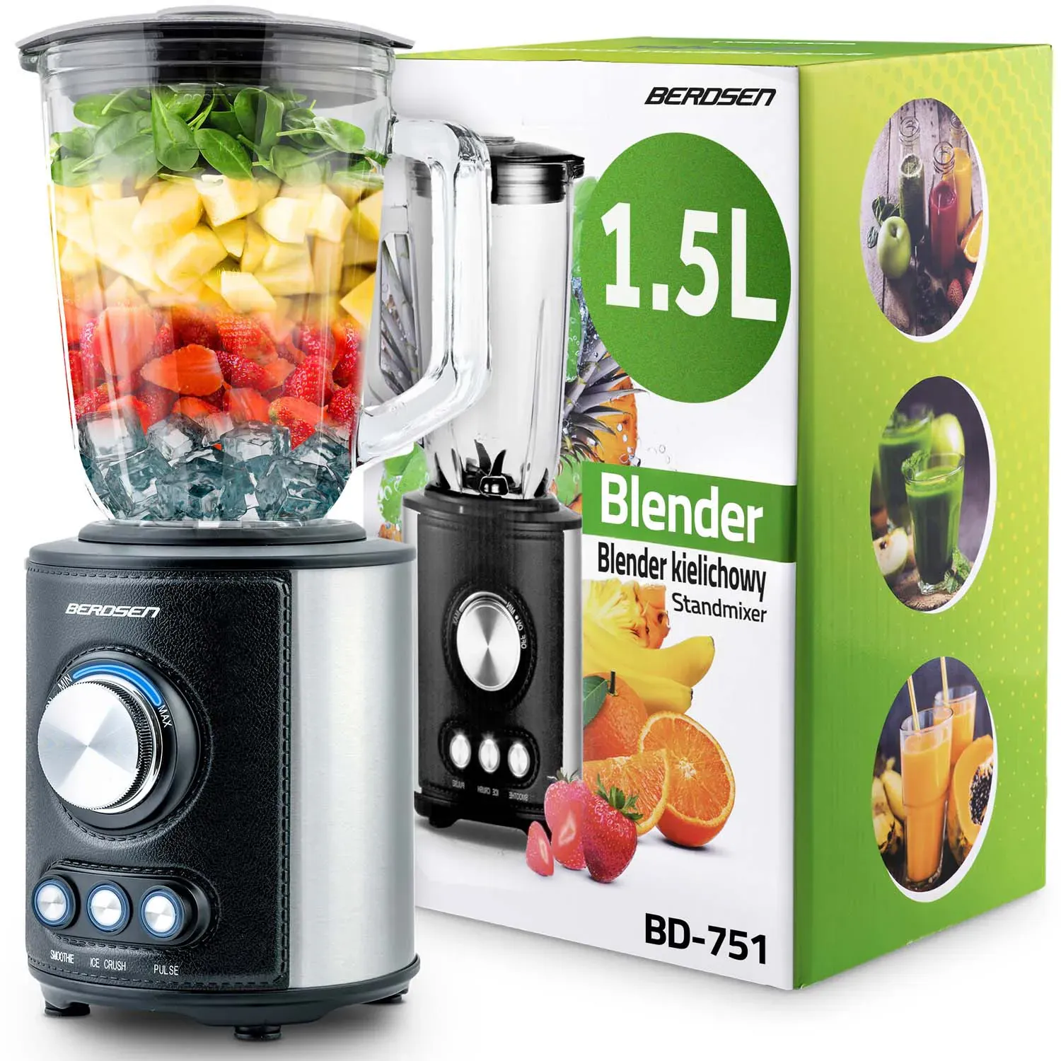 berdsen blender s vrčem, crni 800w - slika 2
