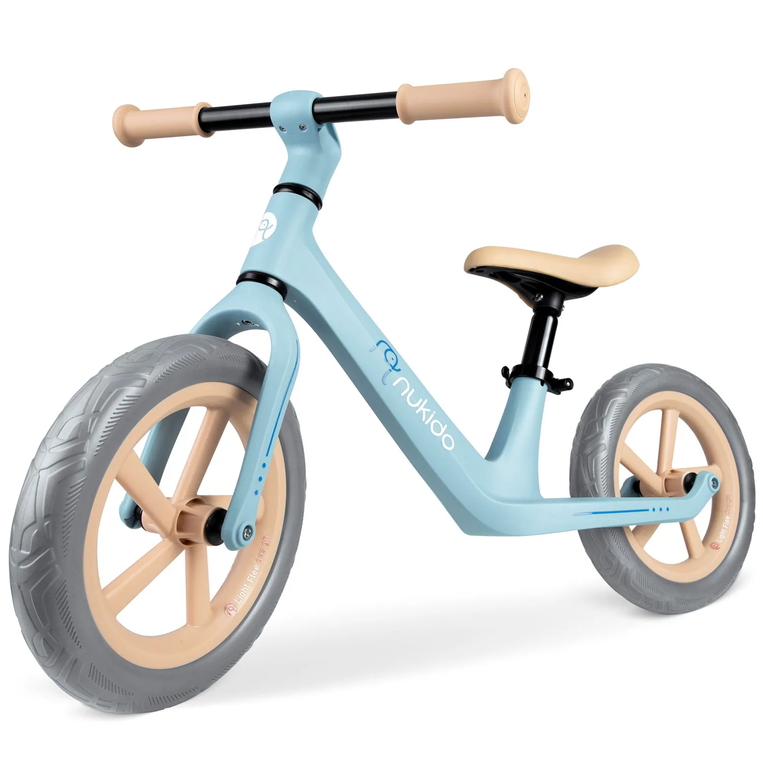 nukido light flee bicikl bez pedala, plavo rozi - slika 9