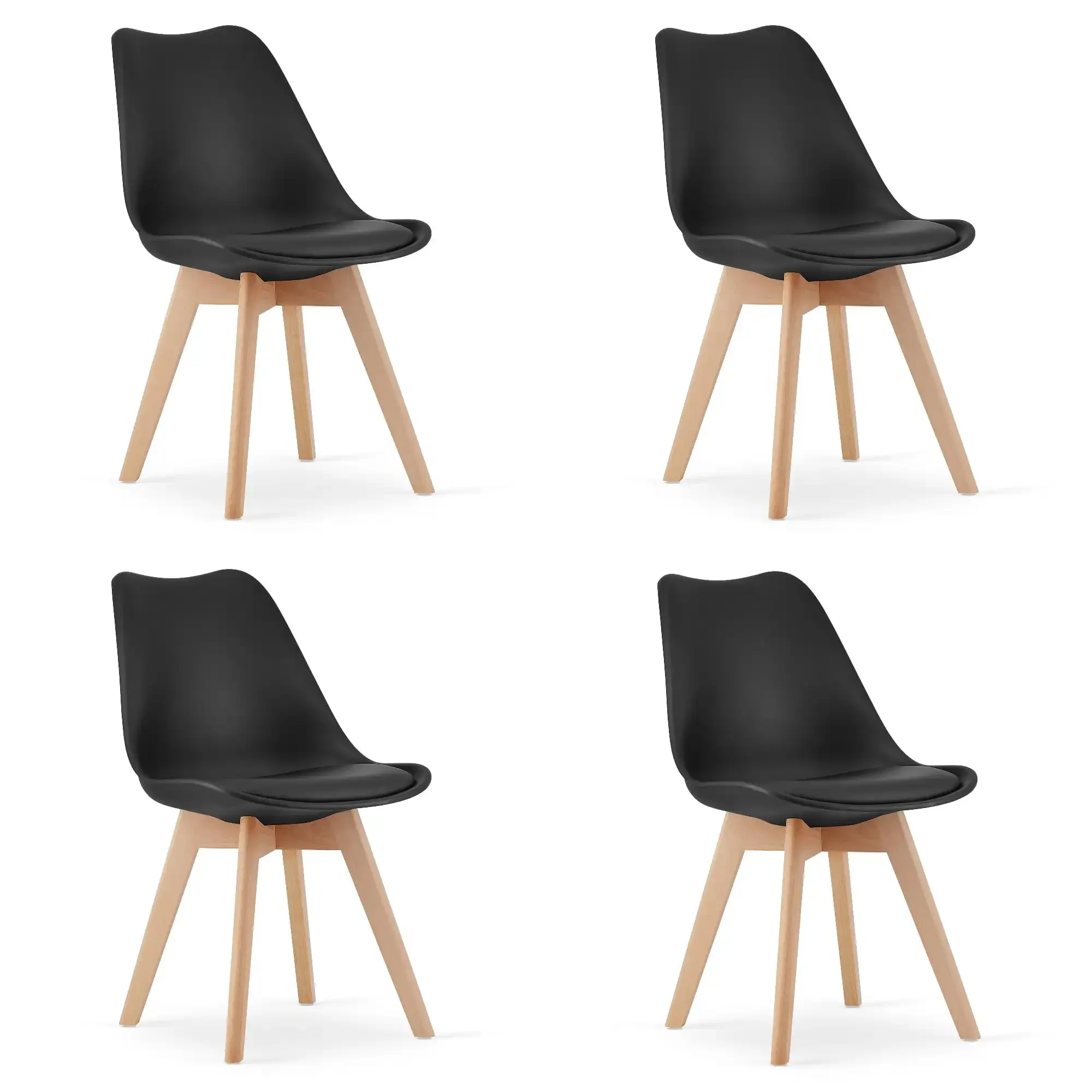 set od 4 stolice mark – crna boja - slika 2
