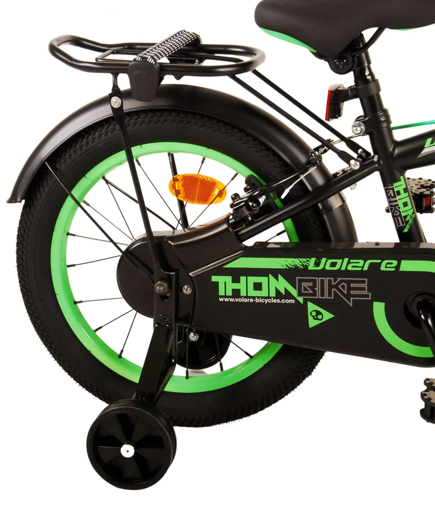 dječji bicikl volare thombike 16" s dvije ručne kočnice crno-zeleni - slika 5
