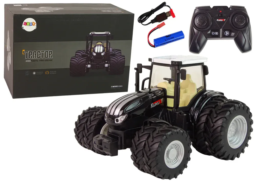 traktor na daljinsko upravljanje r/c 2.4g metal crni - slika 2