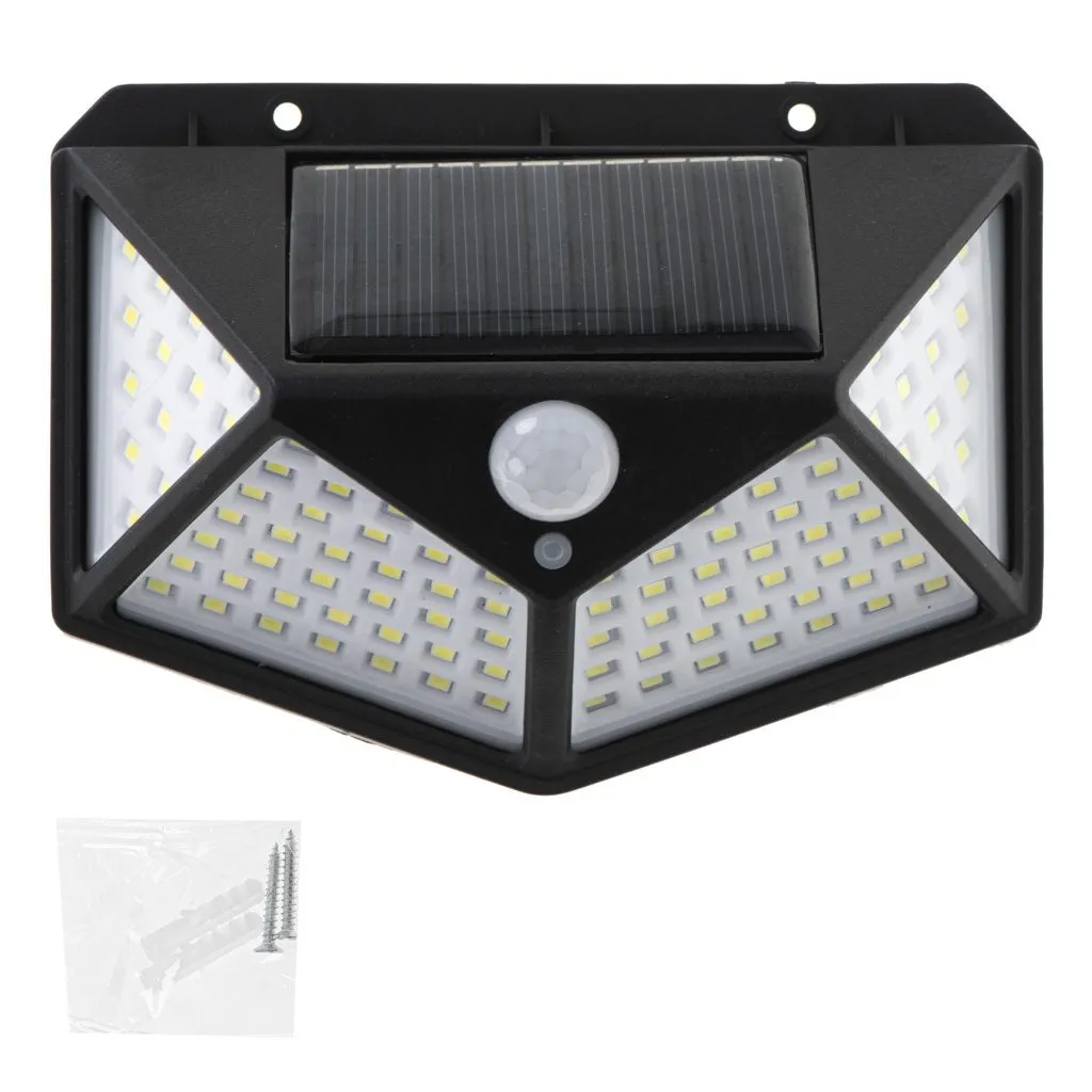 solarna svjetiljka sa senzorom pokreta 100 led lampica - slika 3