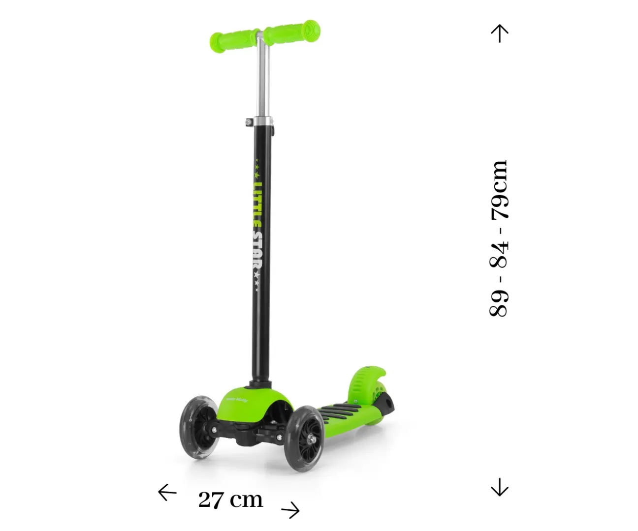 milly mally 3u1 dječji romobil na 3 kotača little star zeleni - slika 5
