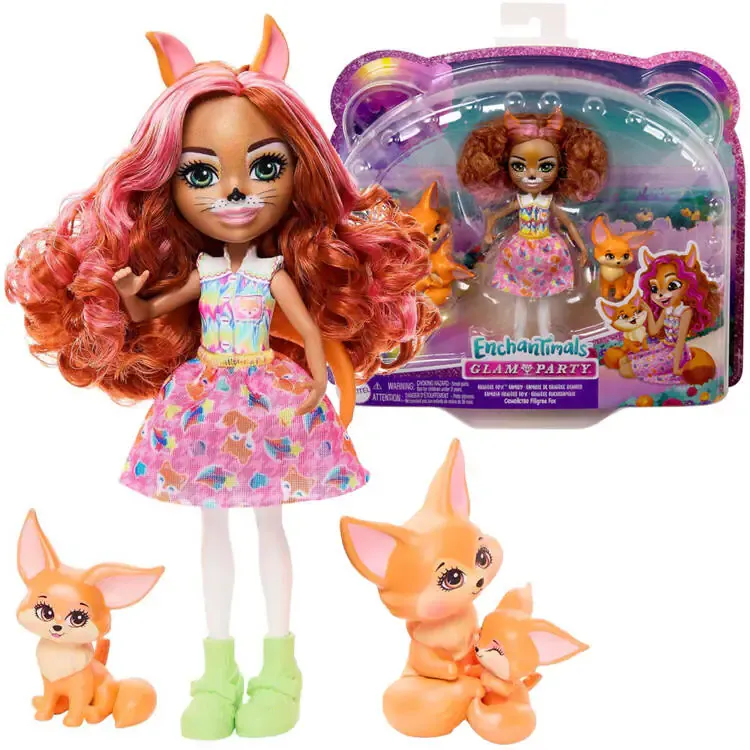 lutka filigree enchantimals s lisicama - crvena kosa - slika 2