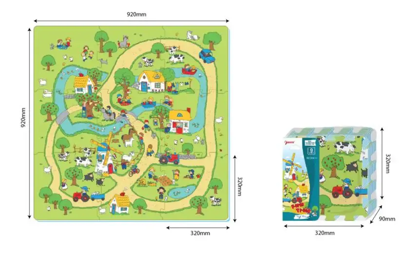 podloga puzzle seoski život 9kom. - slika 2