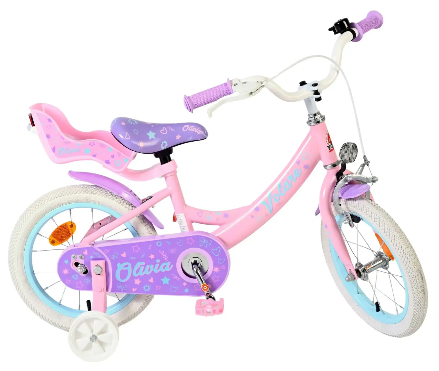 volare dječji bicikl olivia 14″ ružičaste boje - slika 11