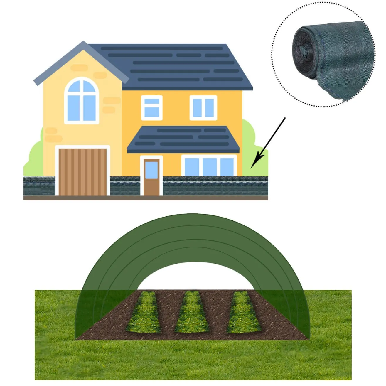 zelena sjenila mreža 185 g/m², 1,5 × 25 m + 100 vezica - slika 23