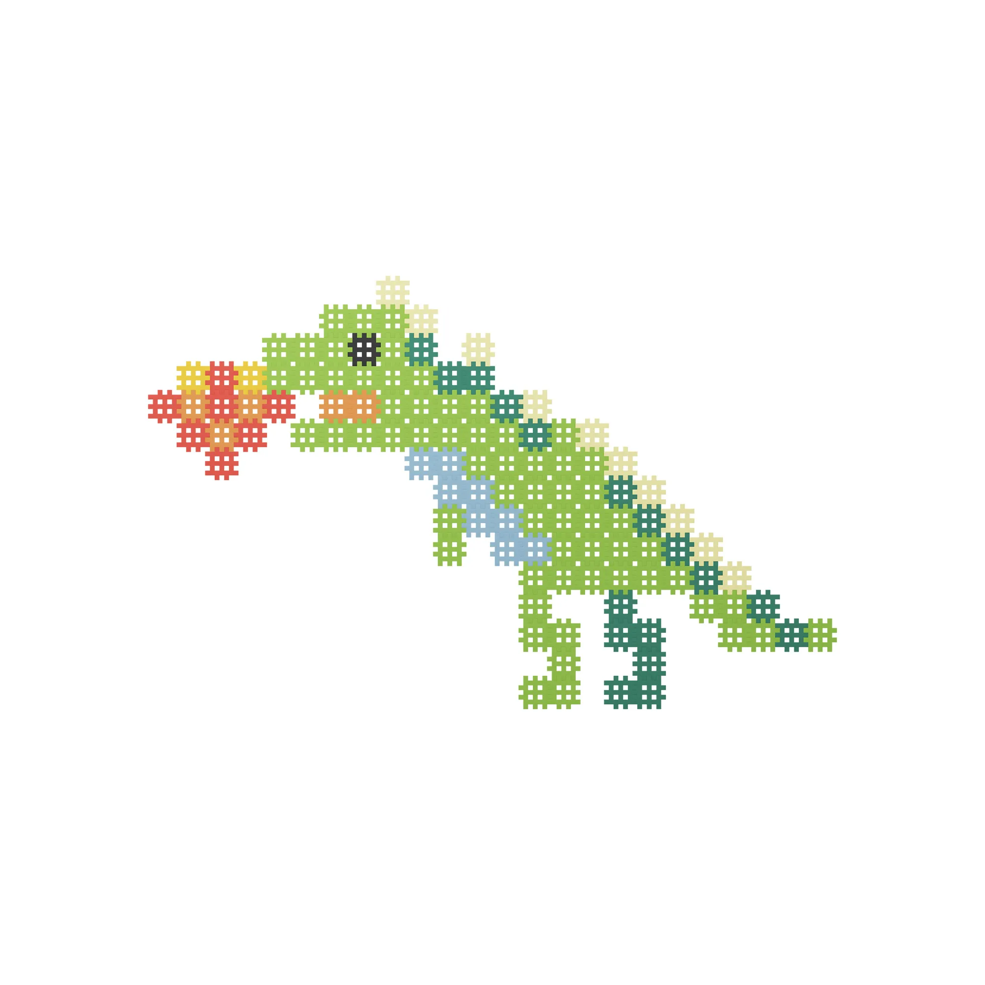 marioinex set waffle kockica dinosaur 150kom. - slika 7
