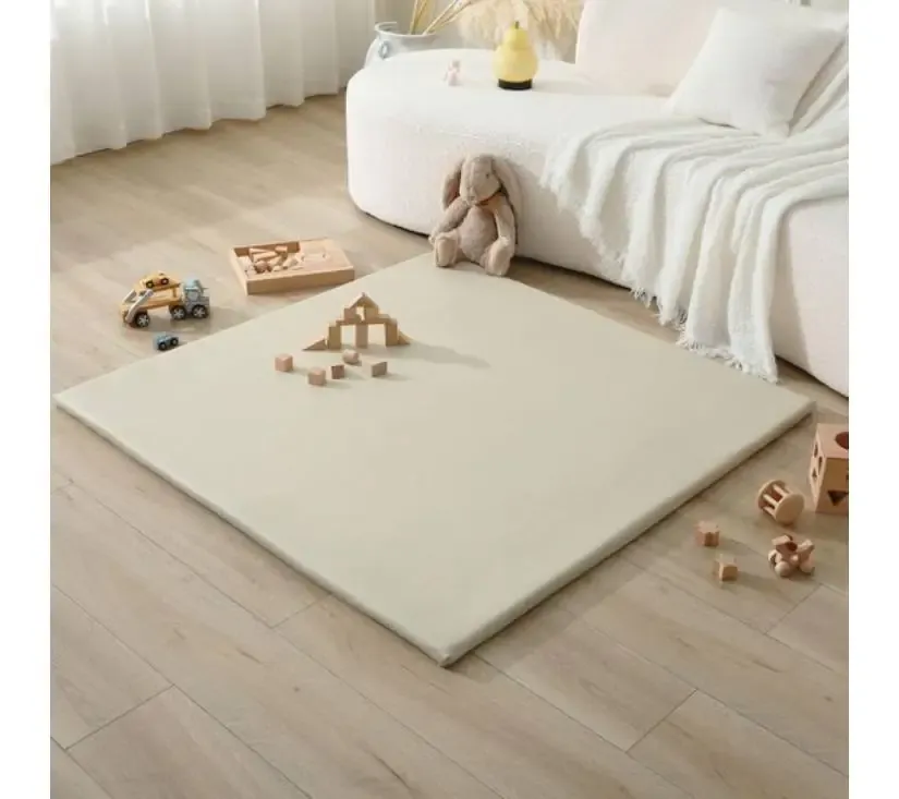 hakuna mat podloga za igru od veganske kože - krem 120 x 120 x 2,5 cm - slika 2
