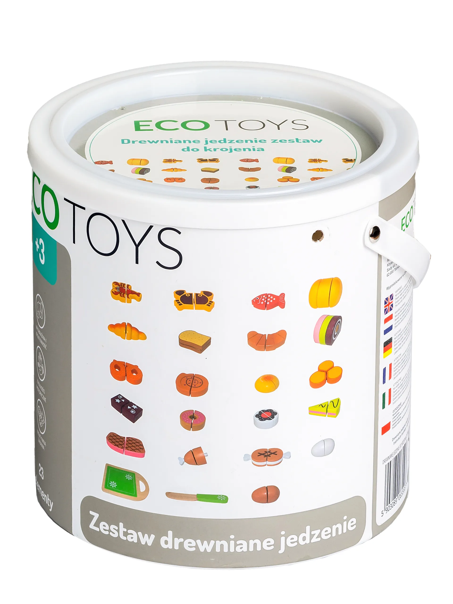 ecotoys drvena hrana za rezanje 23 komada - slika 7