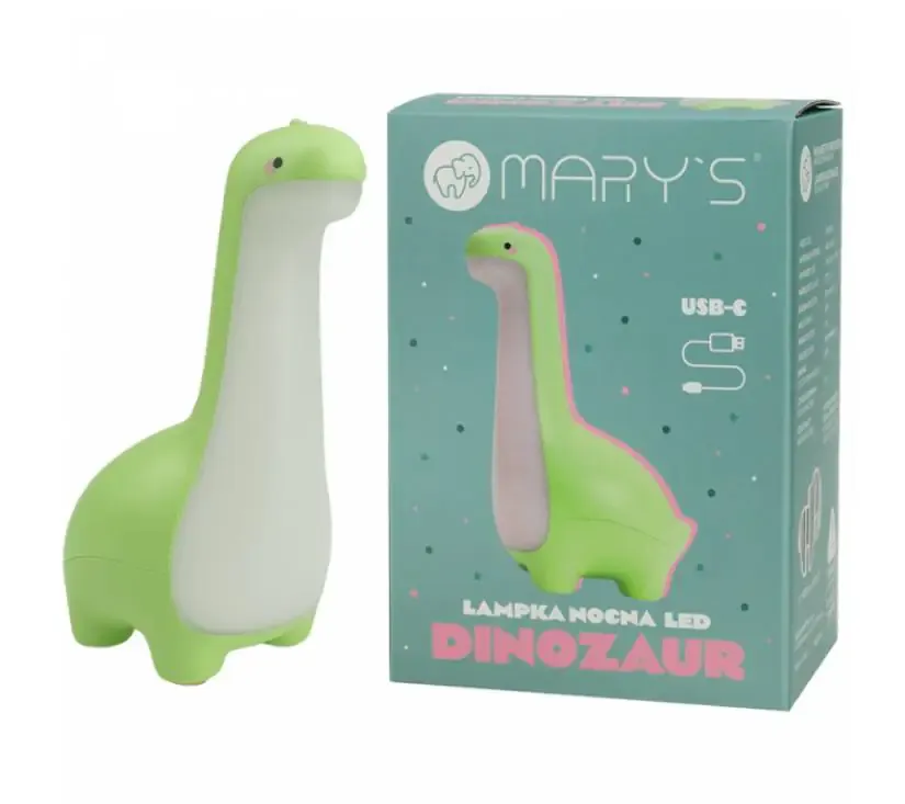 mary's led noćno svijetlo dinosaur, zeleni - slika 2