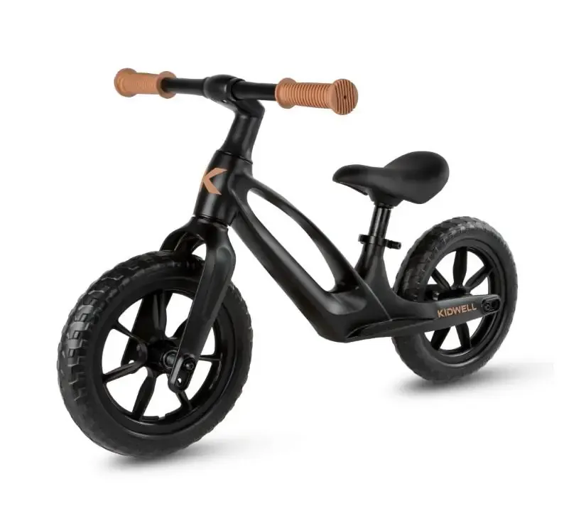 kidwell vito dječji bicikl bez pedala, crni - slika 2
