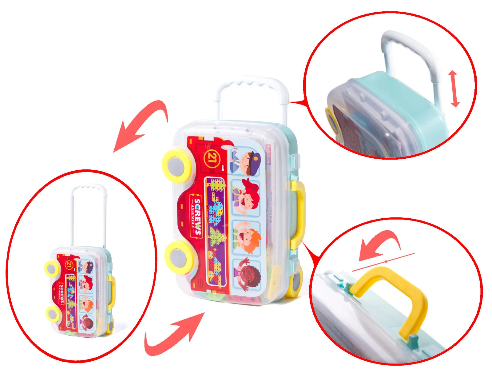 set odvijač bušilica vijci diy 258 elemenata - slika 5