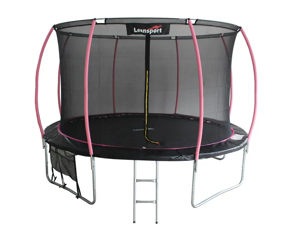 lean sport max trampolin crno-ružičasti 366cm - slika 2