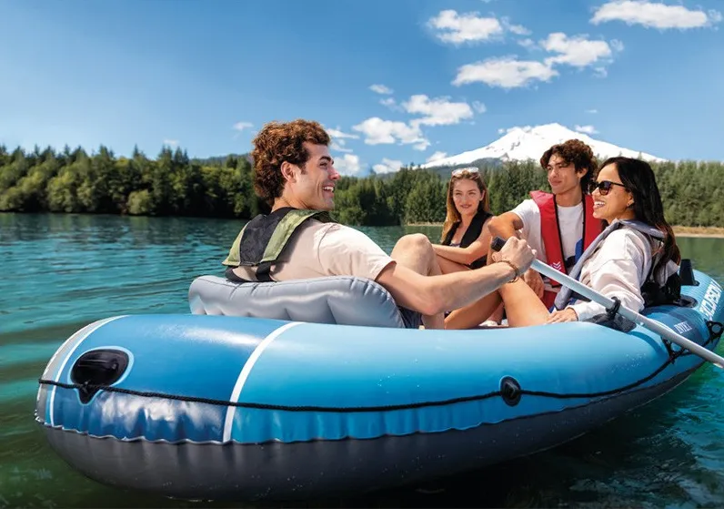 intex napuhujući čamac excursion 4 za 4 osobe, s pumpom, 2 vesla i torbom, 66324 - slika 4