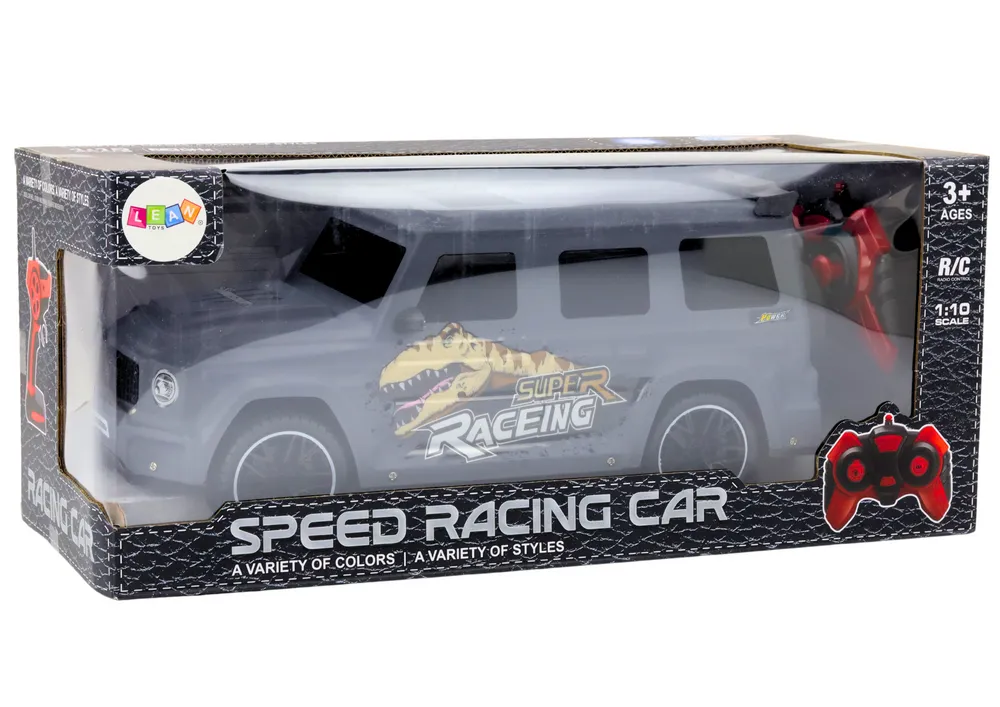 rc automobil na daljinsko upravljanje s dinosaurom, u omjeru 1:10, sivi - slika 7