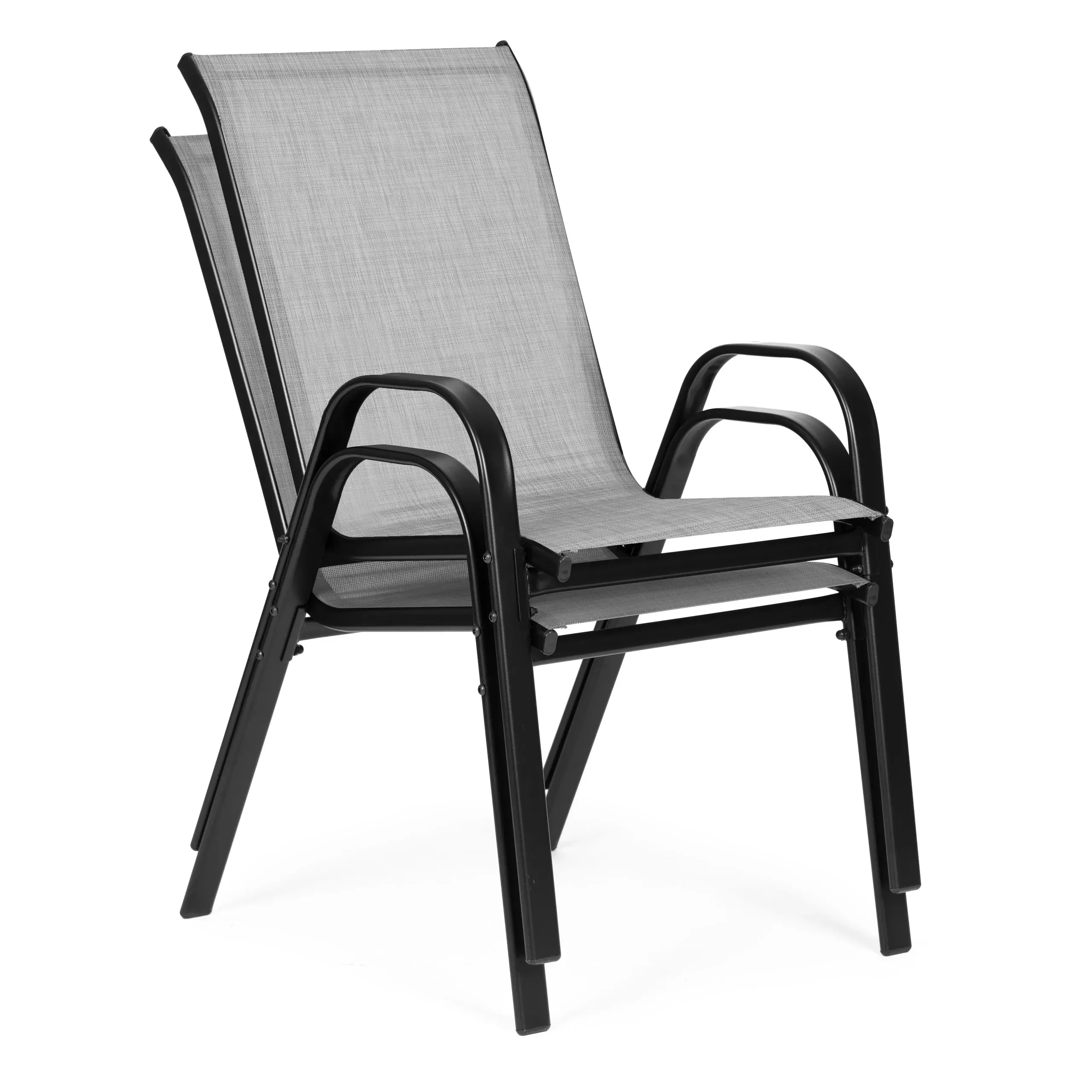 multigarden set od 4 vrtne stolice – za terasu ili balkon, svijetlosive - slika 7