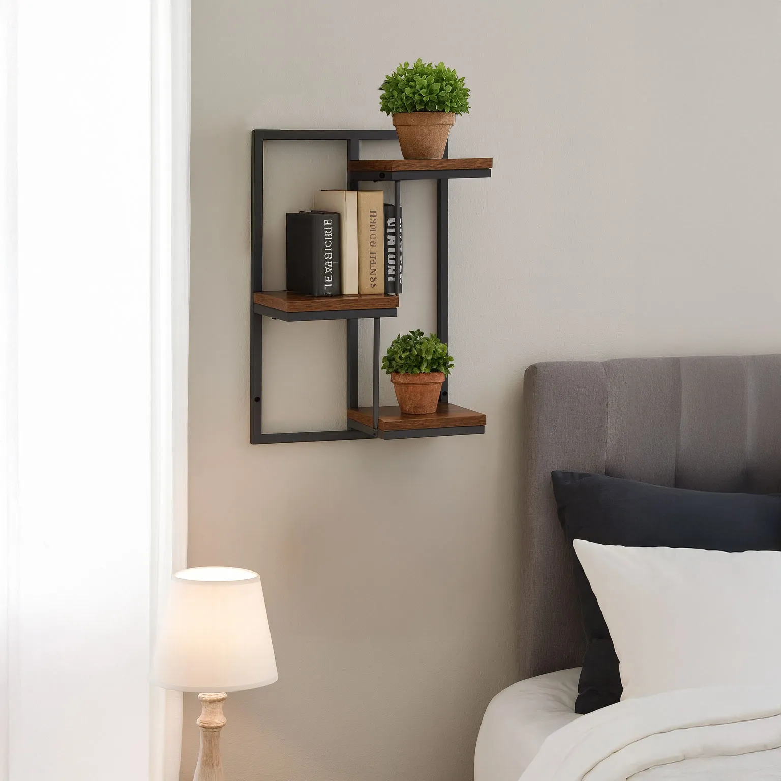 modernhome loft zidni stalak za cvijeće za dekoraciju, s 3 razine - slika 3
