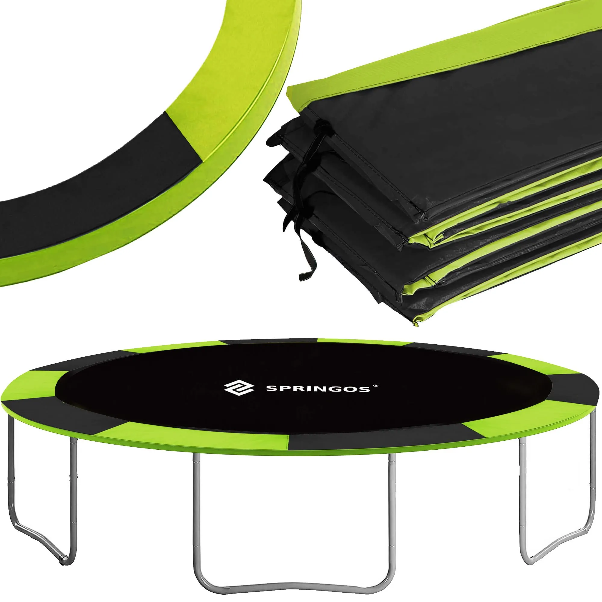 navlaka za trampolin crno-zelena 366cm - slika 6