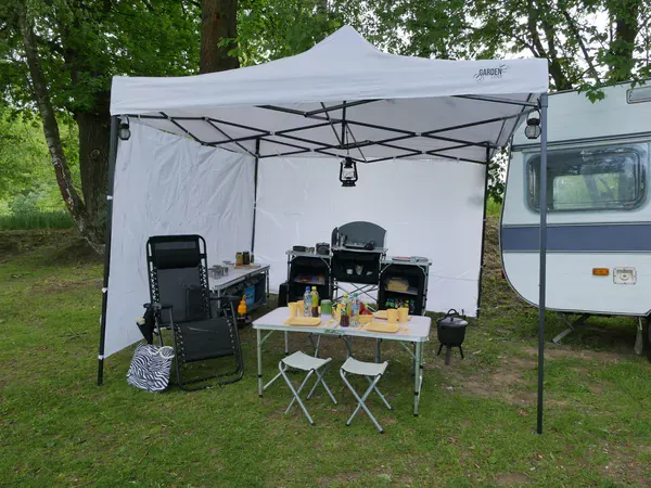 vrtni paviljon 3 x 3 m bijeli - slika 2