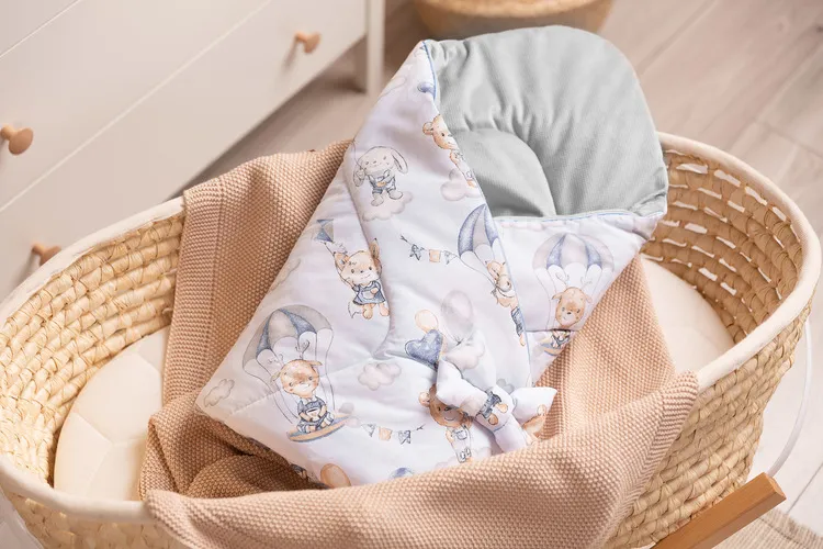 dvostrani poplun za bebe 75x75cm padobranci - slika 5