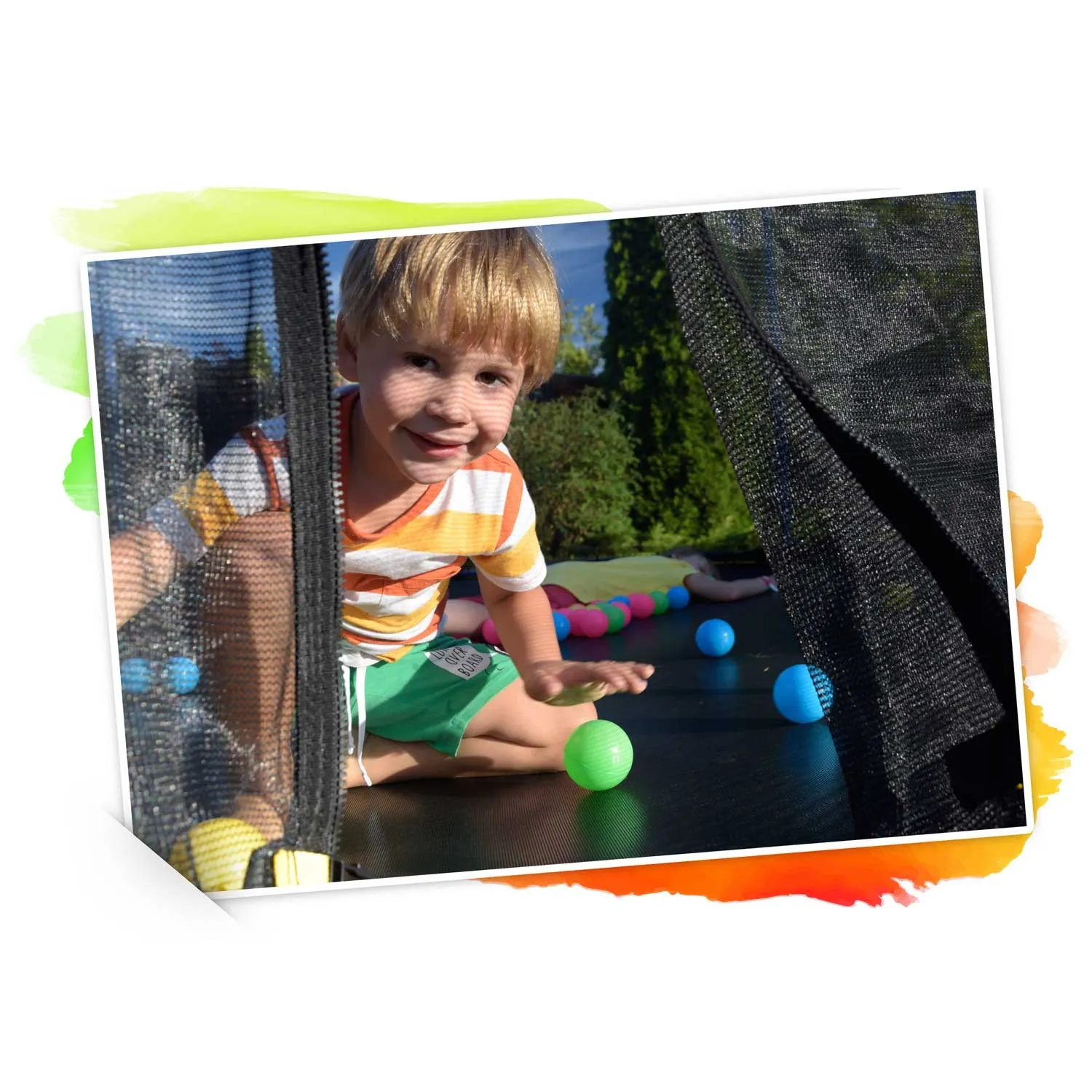 neo-sport profilirani vrtni trampolin 312 cm (10 ft) s unutarnjom mrežom, narančasti - slika 9