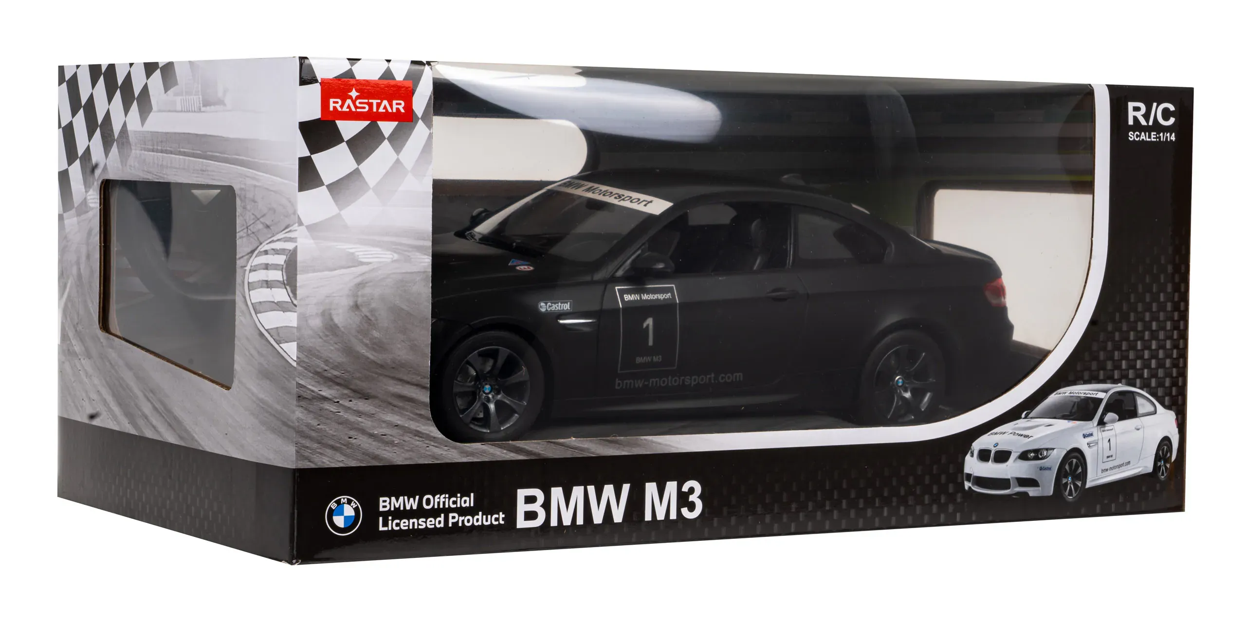 rastar metalni bmw m3 1:14 na daljinsko upravljanje crni - slika 2