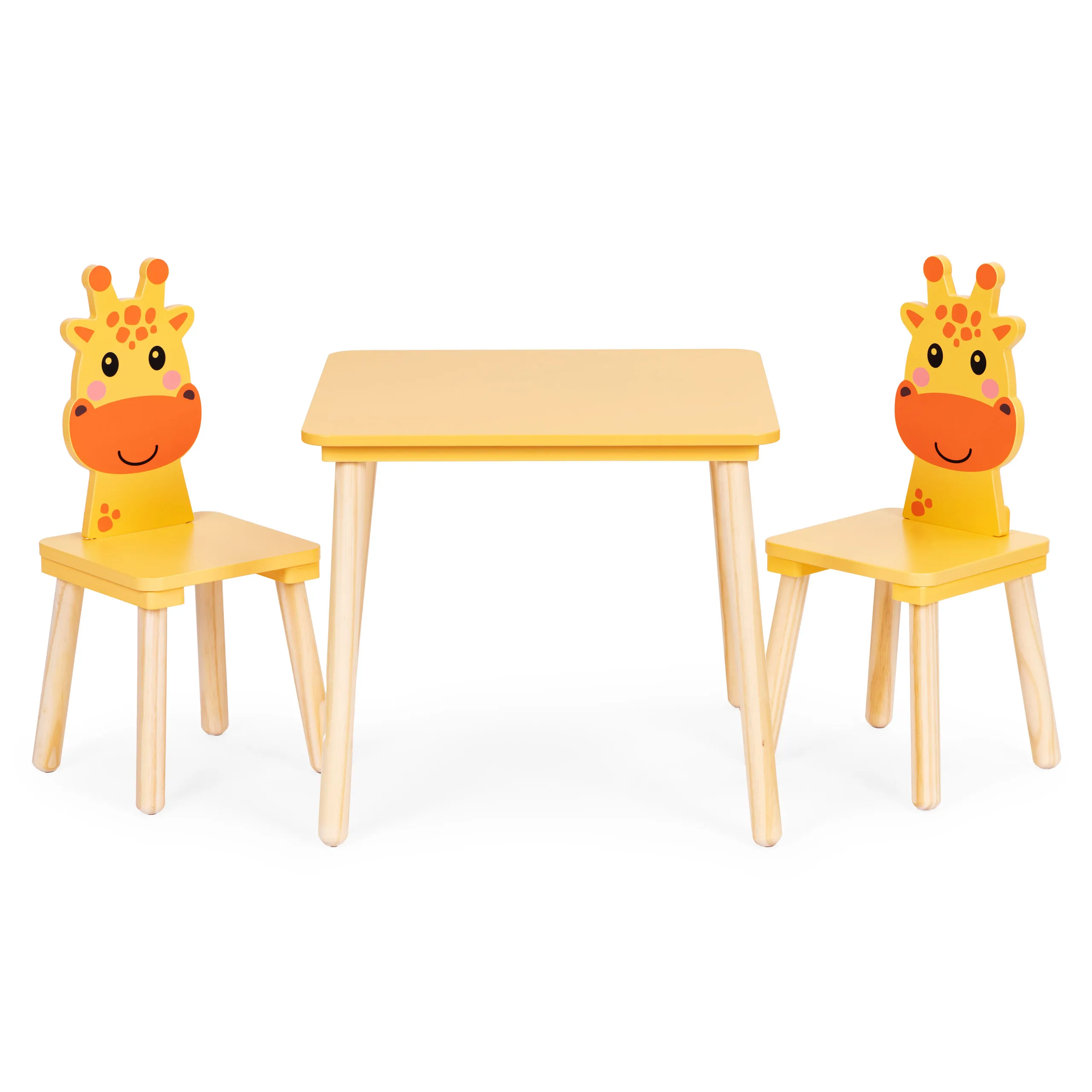 ecotoys dječji set namještaja žirafa – stol i 2 stolice - slika 5