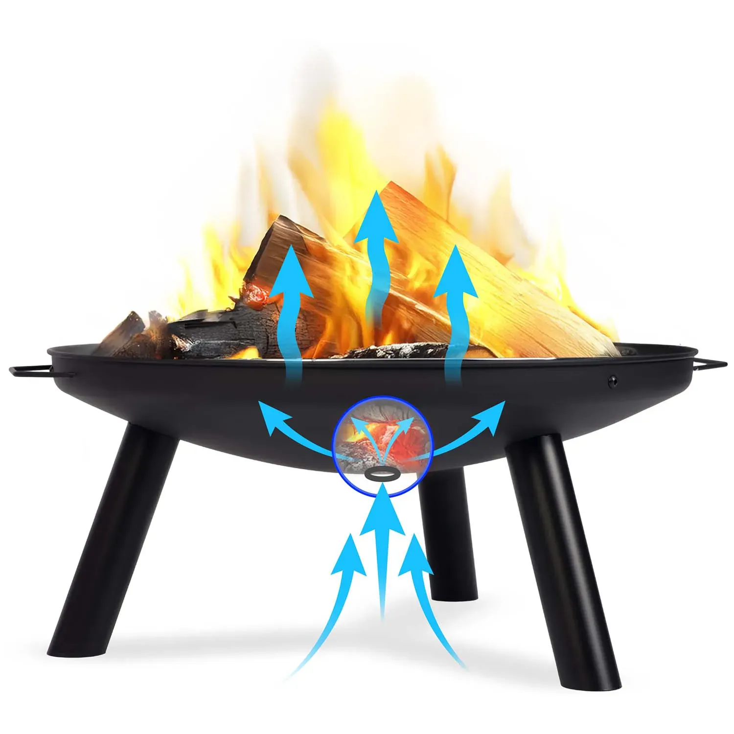 vrtni kamin s rešetkom 60 cm berdsen - slika 9