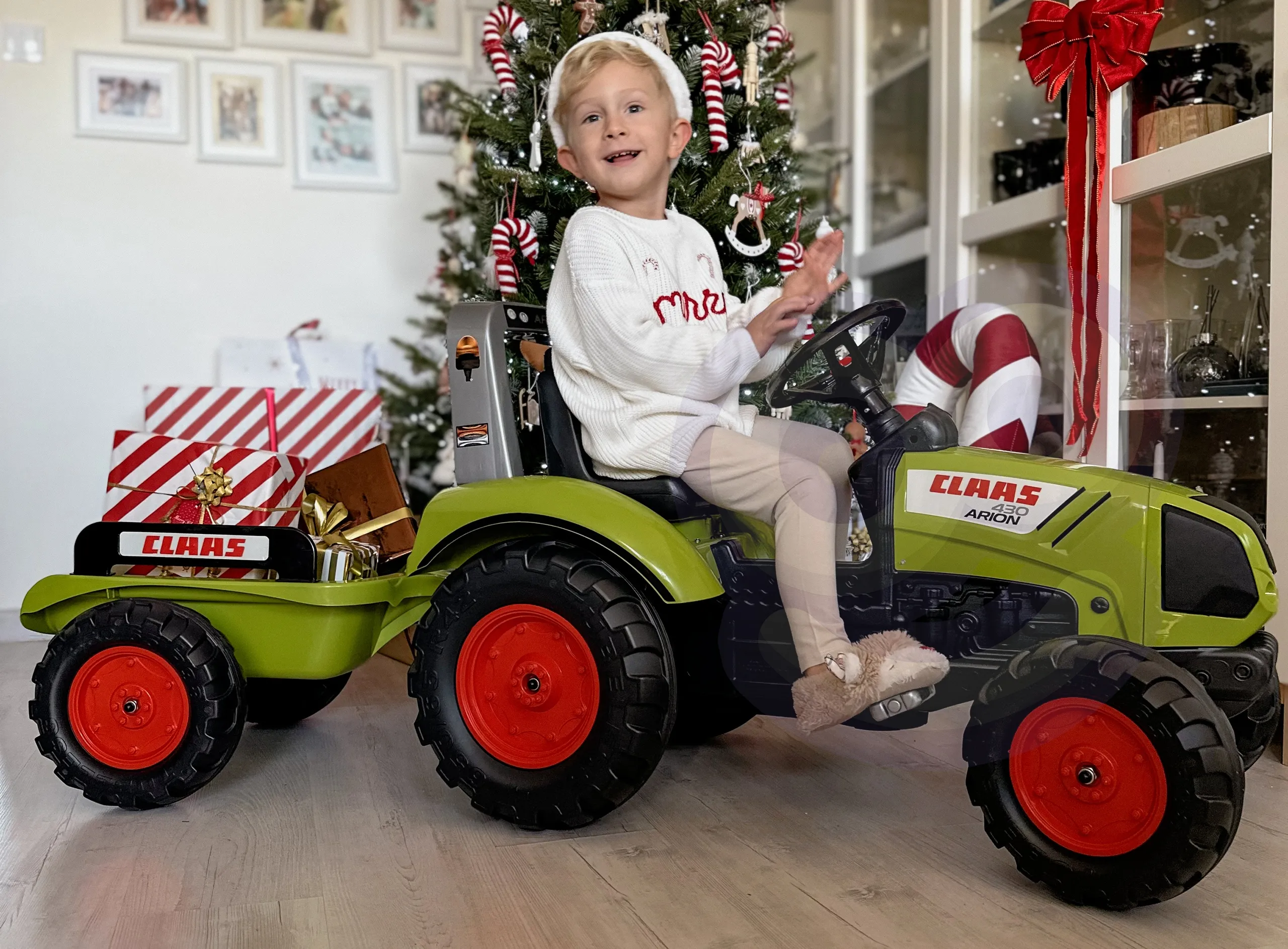 falk claas veliki traktor na pedale s prikolicom 3+ - slika 5