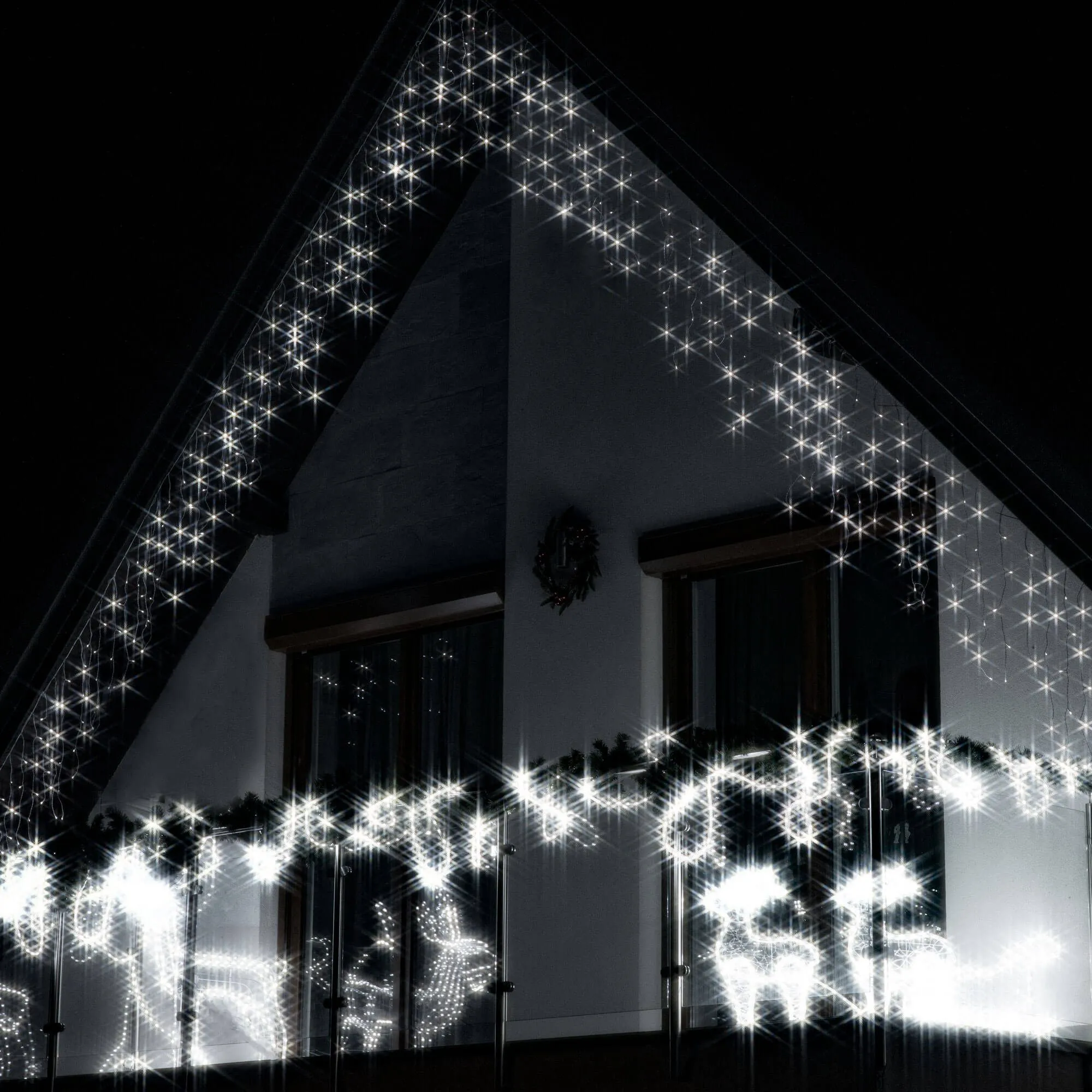 springos svjetlosna zavjesa , hladno bijela 300 led - slika 12