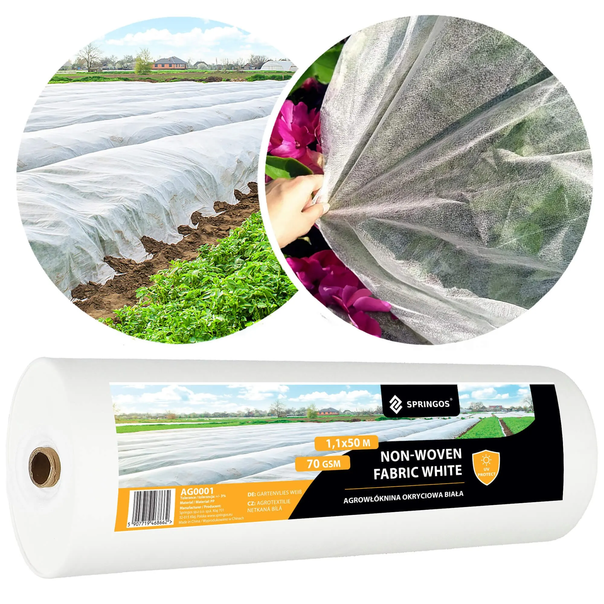 pokrov agrotekstil bijeli 70 gsm 1,1 x 50 m - slika 4