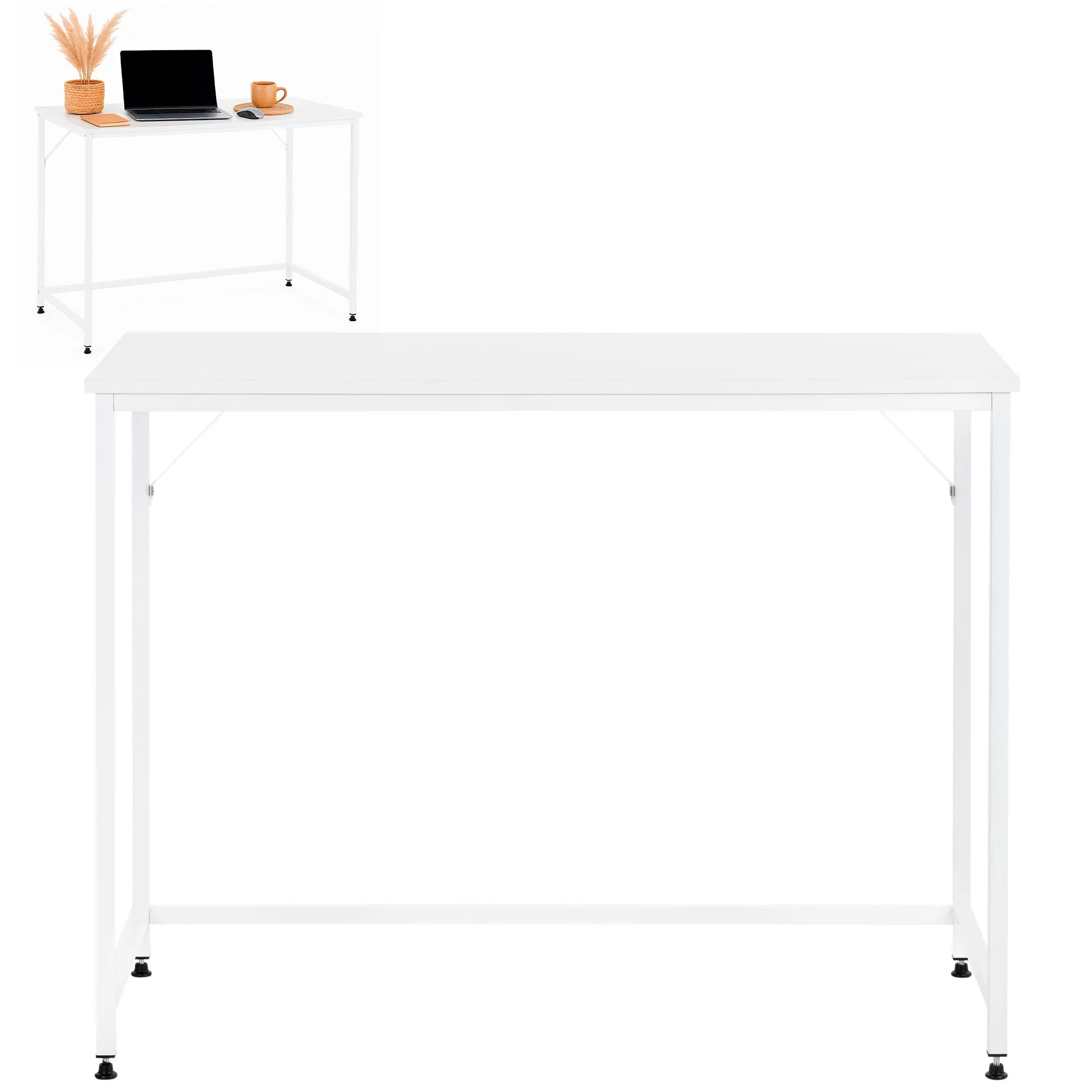 radni stol 100 x 50 x 76 cm bijeli - slika 4