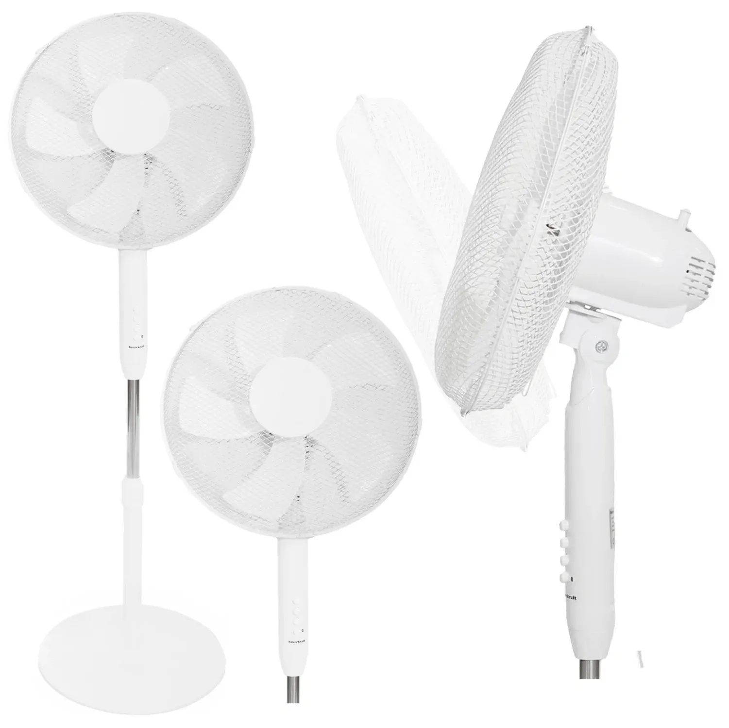 samostojeći podni ventilator, 45 w, 3 načina rada, 5 lopatica, bijele boje - slika 2