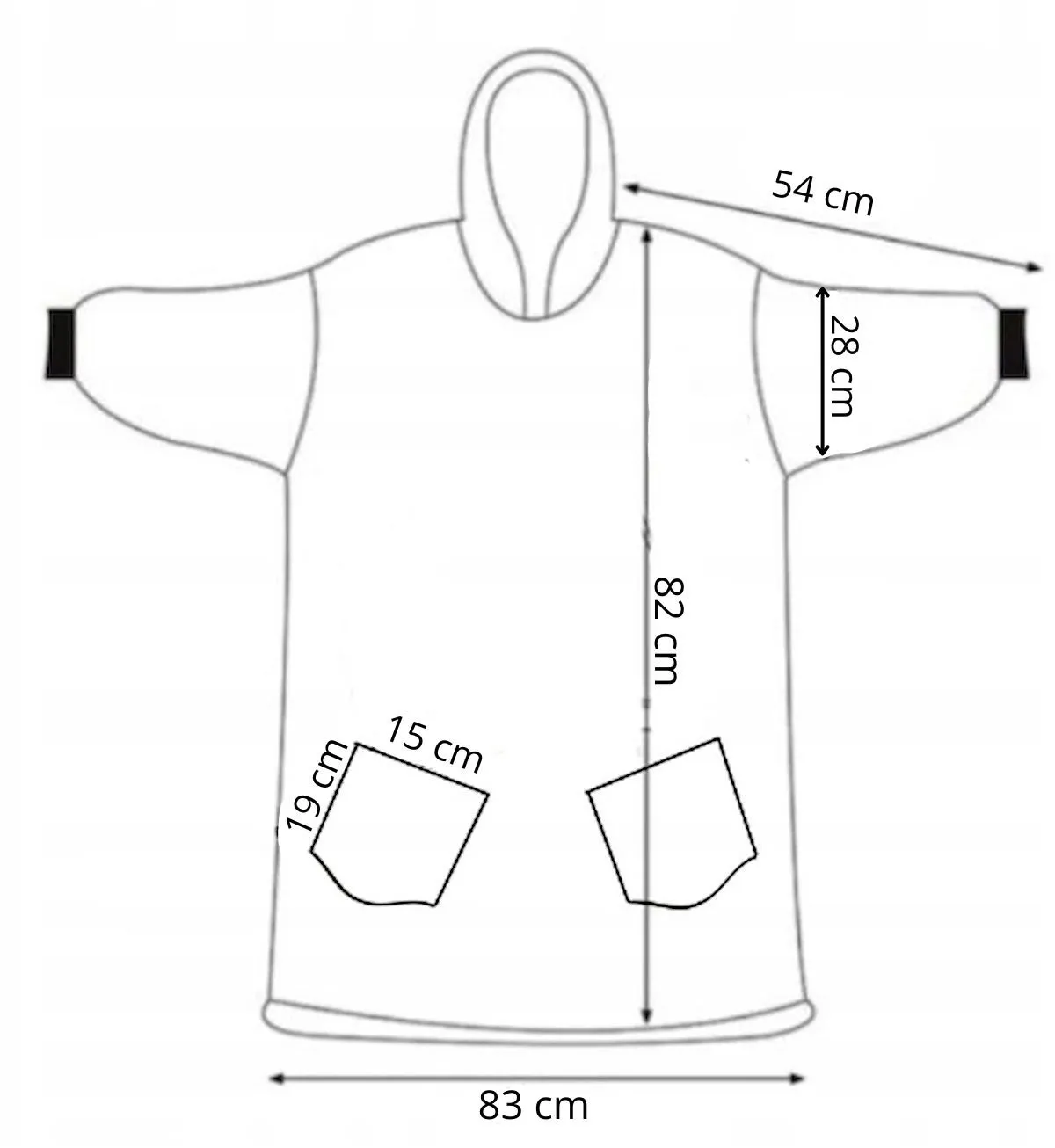 oversized deka s kapuljačom roza - slika 3