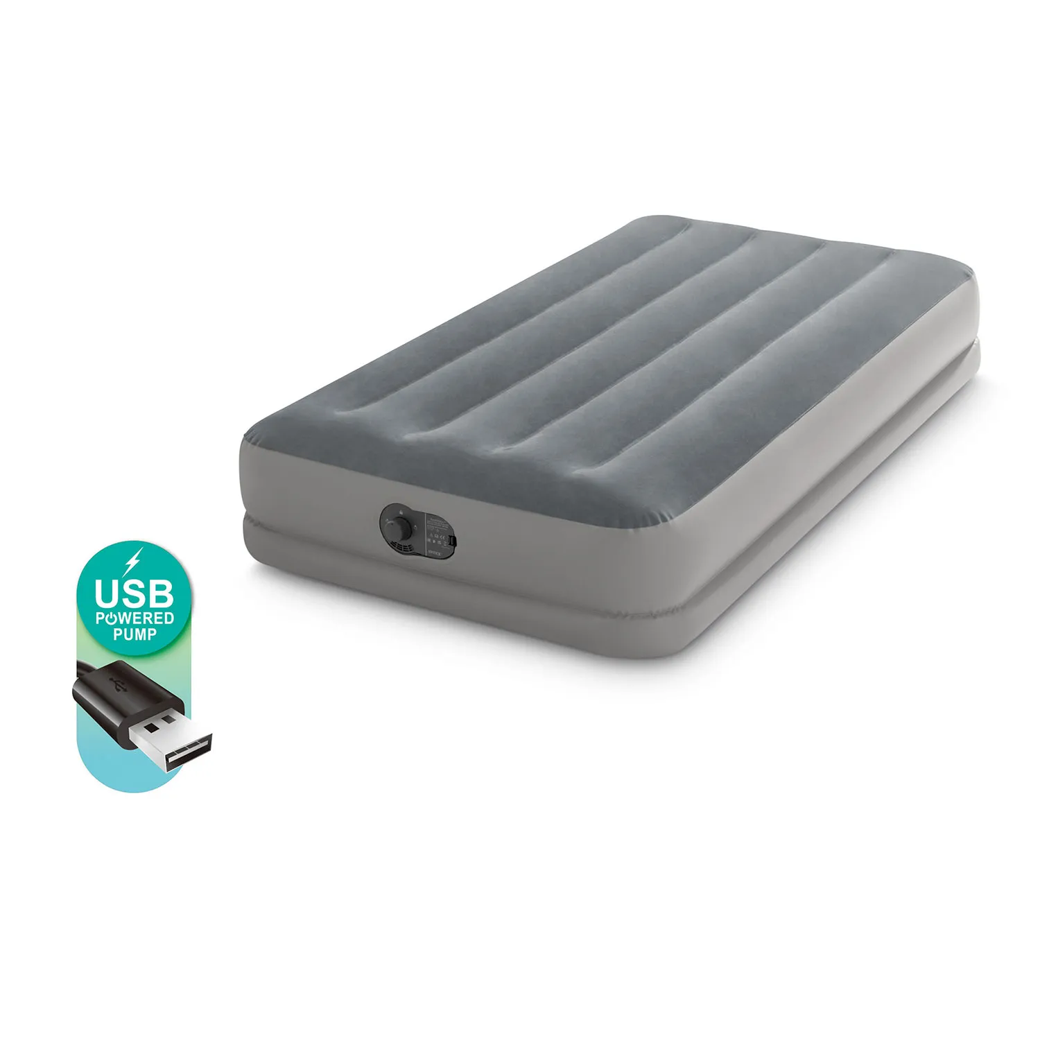 intex madrac na napuhavanje s ugrađenom pumpom 191x 99x30cm - slika 5