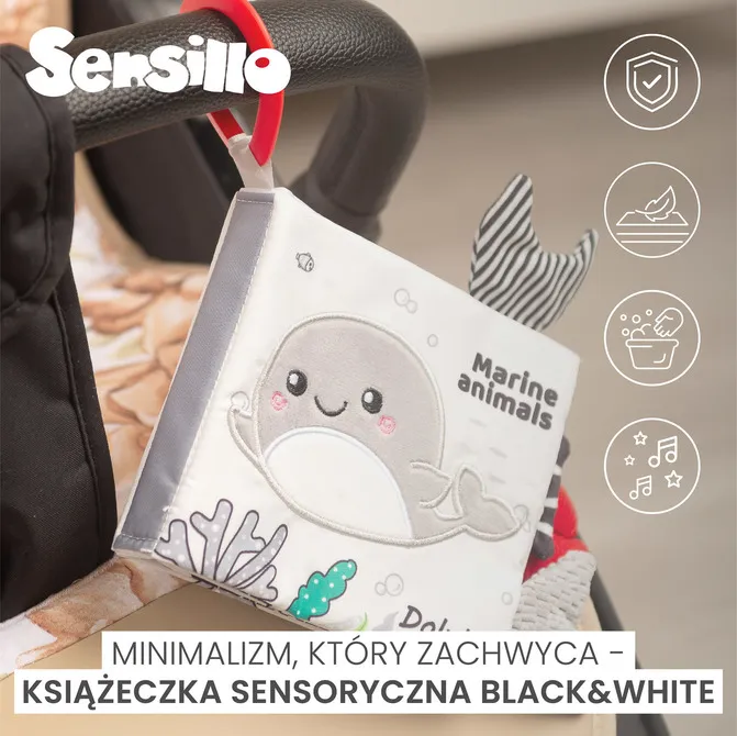crno-bijela tekstilna knjiga sova - slika 8