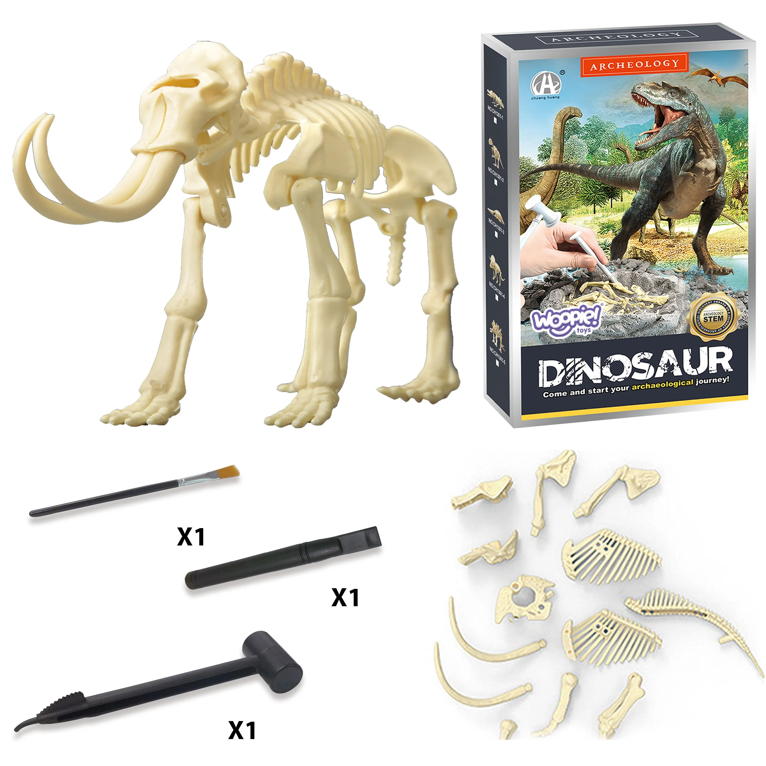woopie kreativna igračka arheološka iskopavanja kostura dinosaura - slika 4