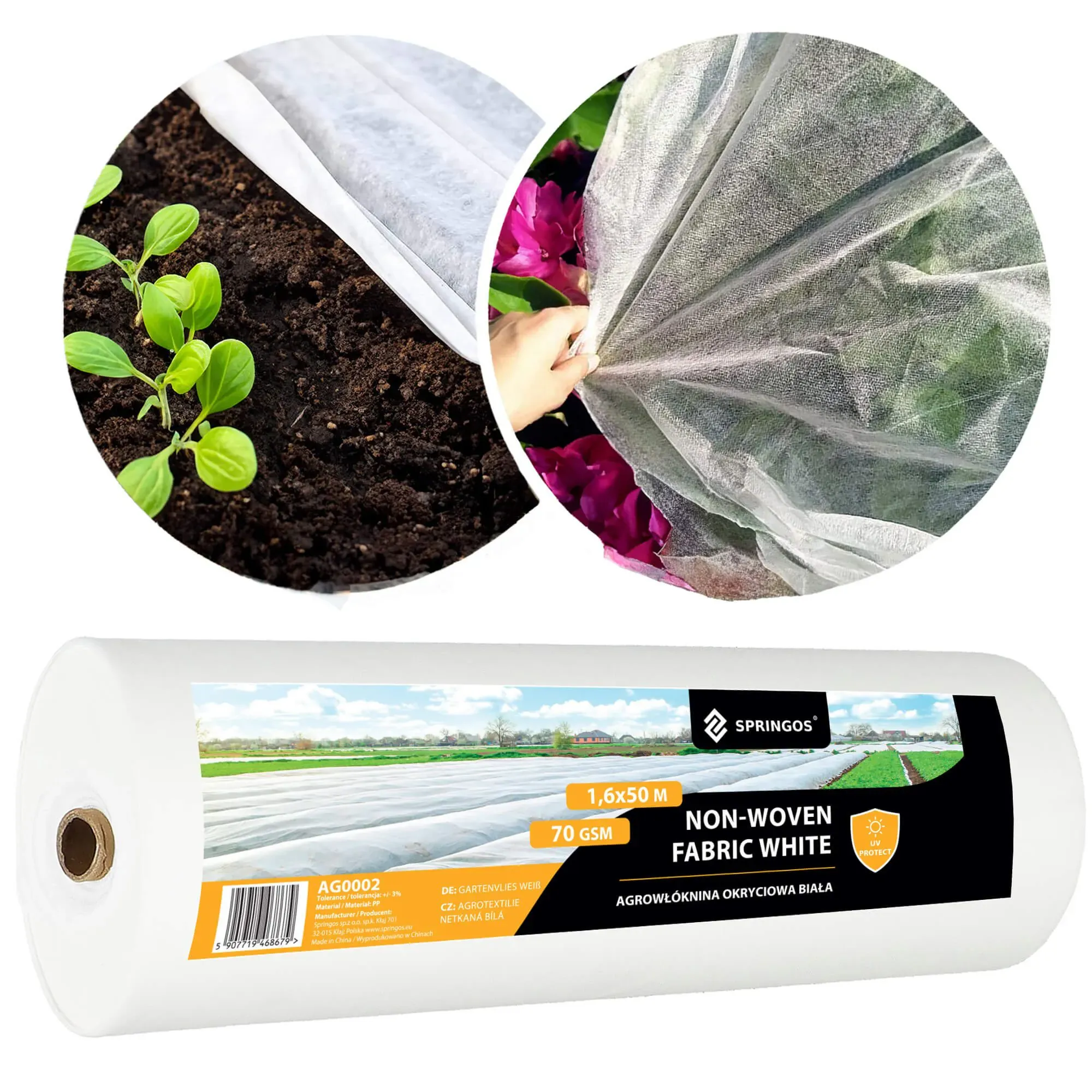 pokrov agrotekstil bijeli 70 gsm 1,6 x 50 m - slika 2
