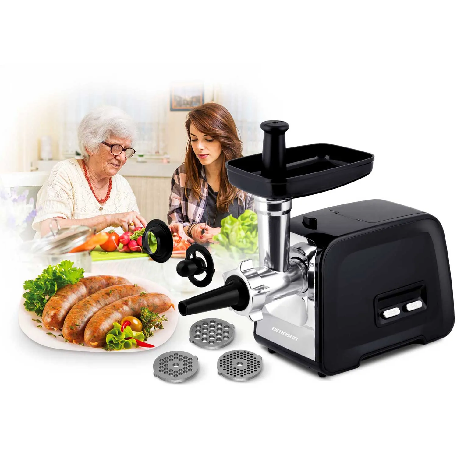 stroj za mljevenje mesa bd-601a berdsen 450/1200w - slika 9