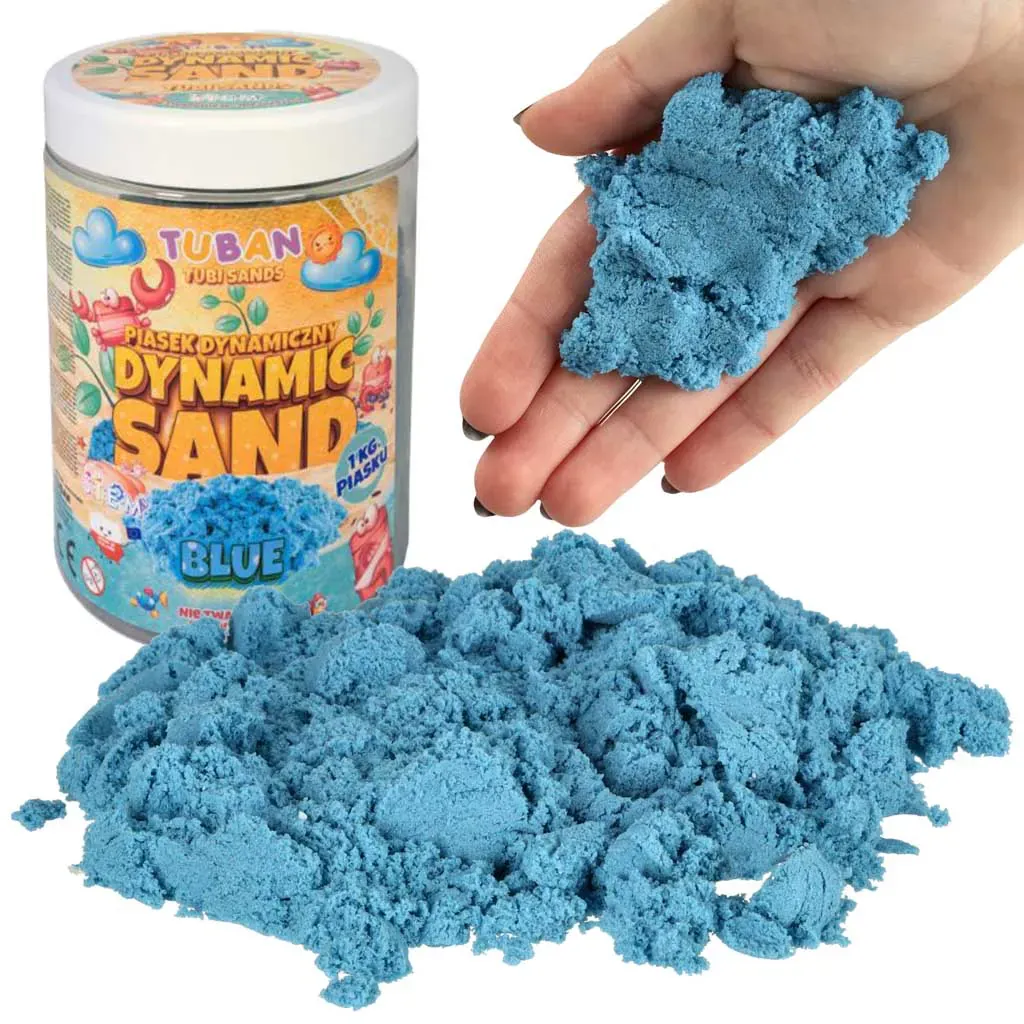 tuban kinetički pijesak 1kg - plavi - slika 2