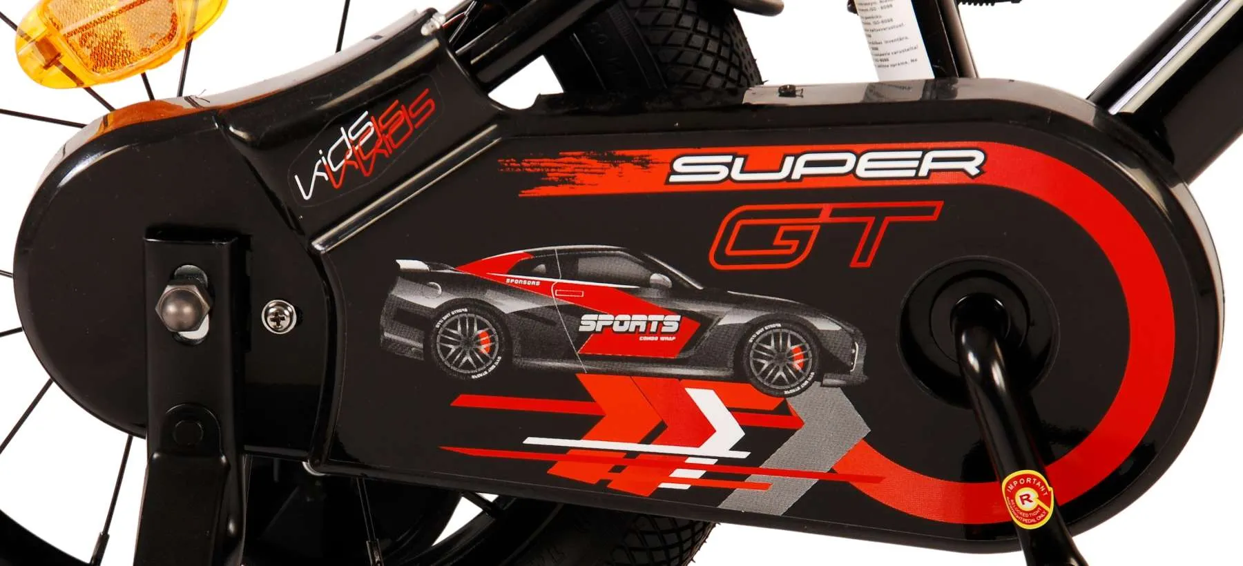 dječji bicikl s dvije ručne kočnice super gt 14" crveni - slika 7