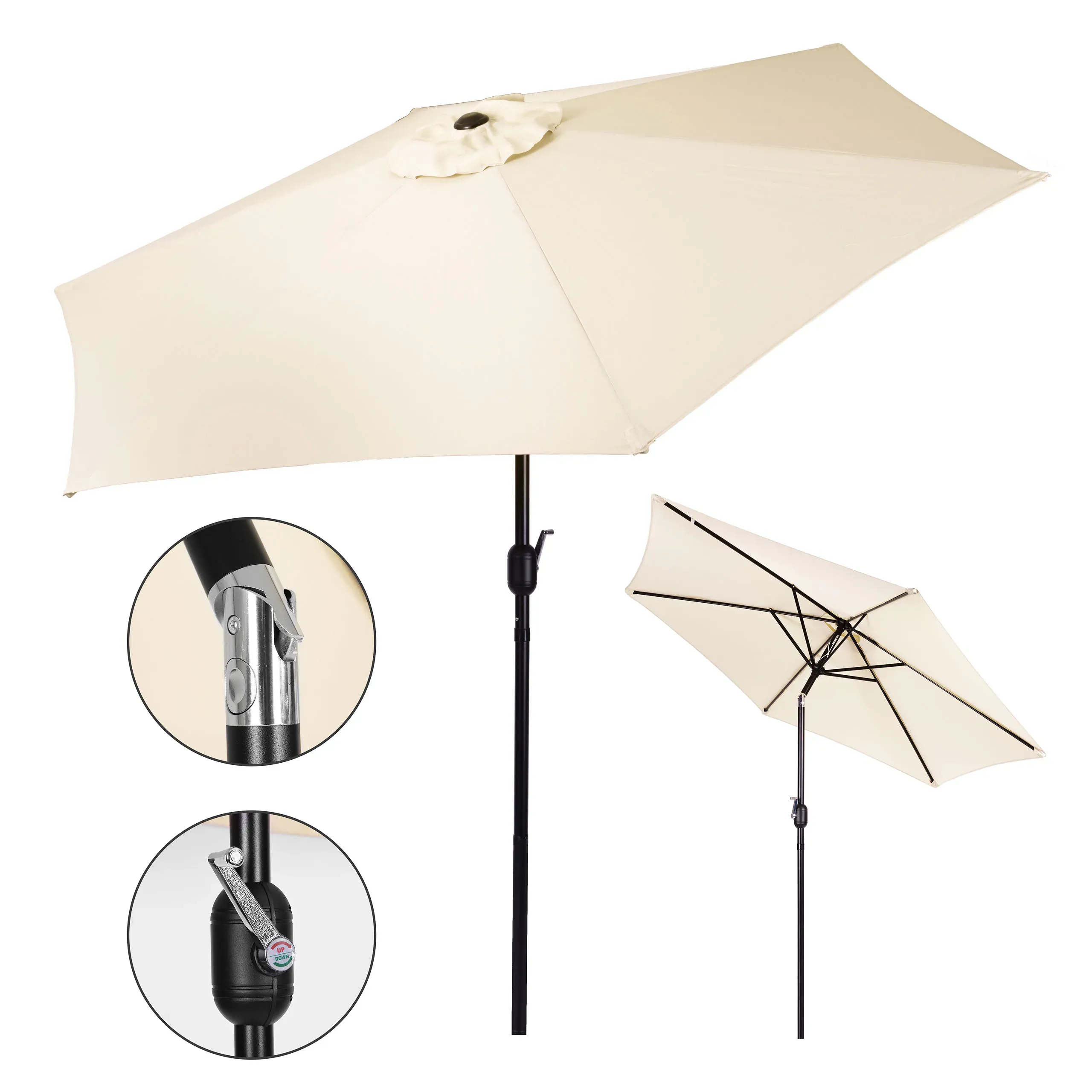 modernhome bež suncobran 270 cm - slika 2