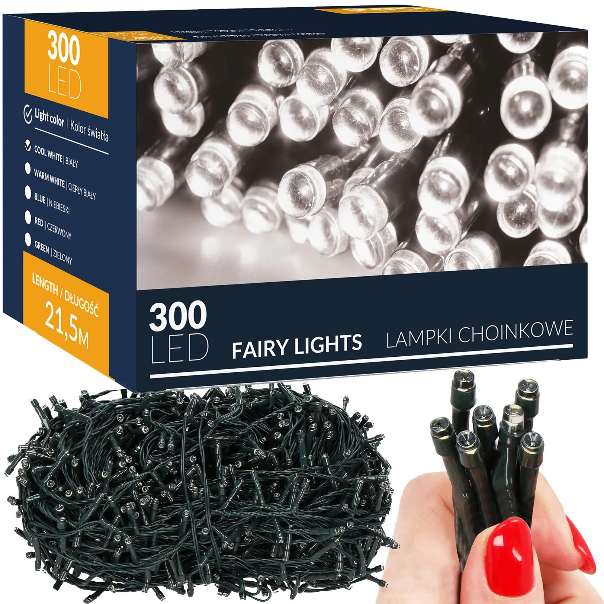 lampice za božićno drvce 300 led dioda hladno bijele - slika 8