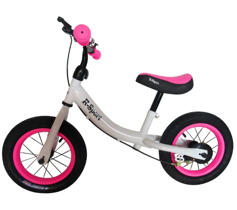 bicikl bez pedala r3 bijelo - rozni - slika 1